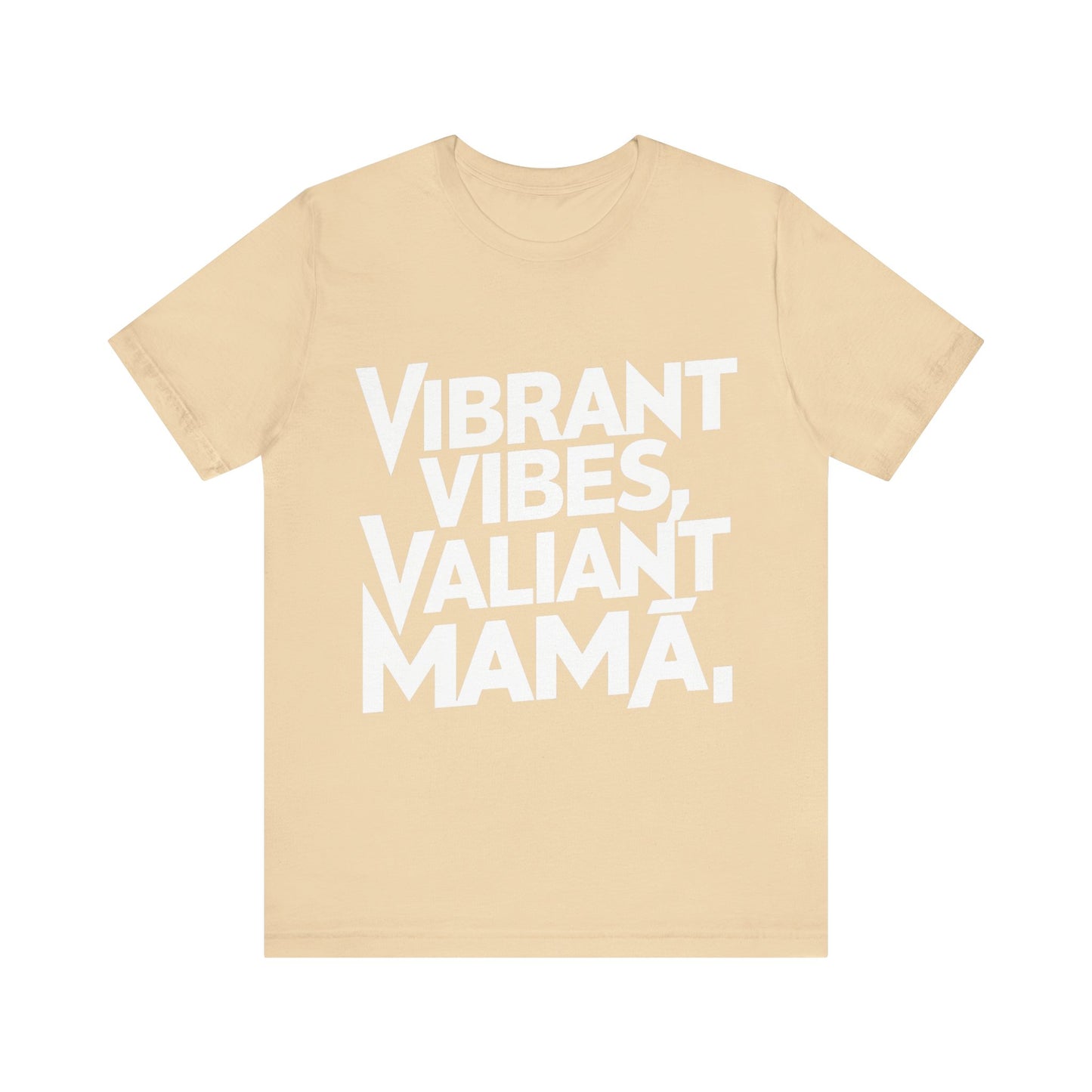 Vibrant Vibes, Valiant Mama Jersey Short Sleeve Tee For Women - EvoFash 