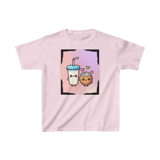 Stay Hydrated with Tropical Bliss Kids Heavy Cotton™ Tee - EvoFash 