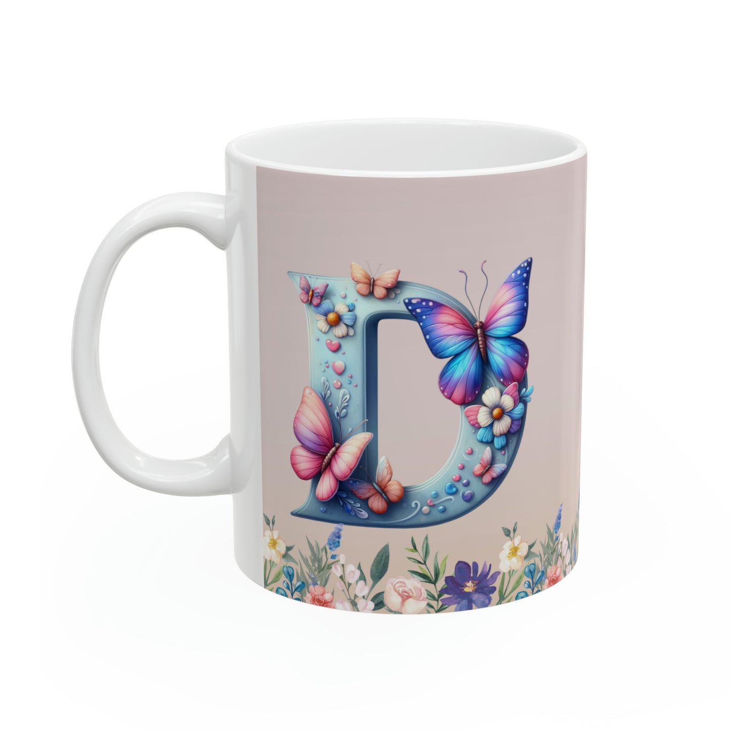 Delightfully Spring: Darling Butterfly Letter D - Spring Mug