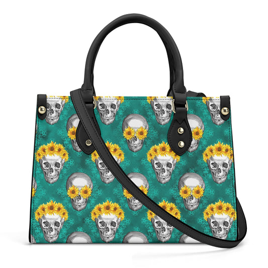 Skull Green 1 Top Handle Women Handbag - EvoFash 