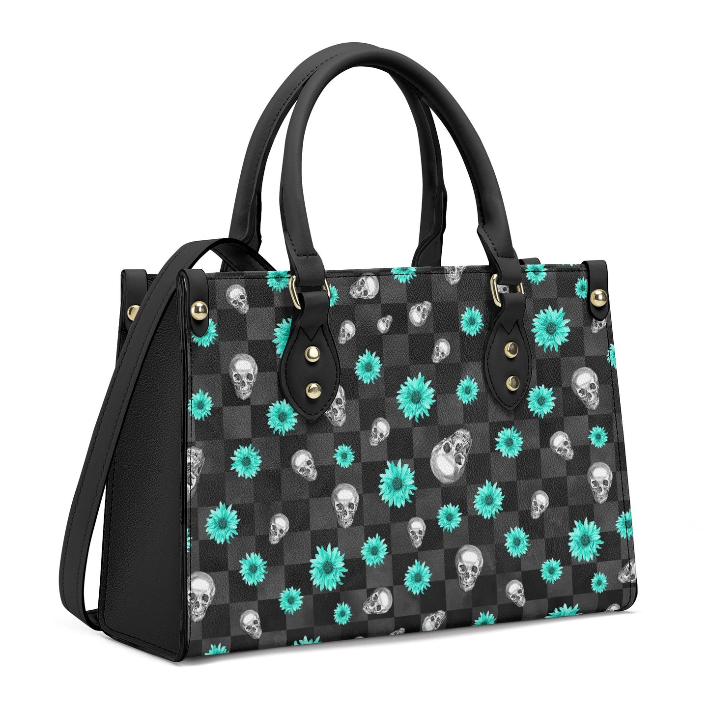 Skull Green 2 Top Handle Women Handbag - EvoFash 