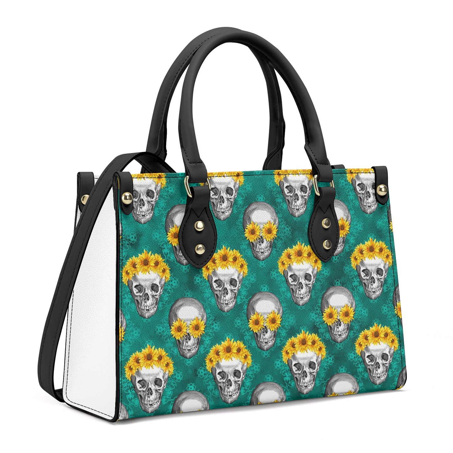 Skull Green 1 Top Handle Women Handbag - EvoFash 