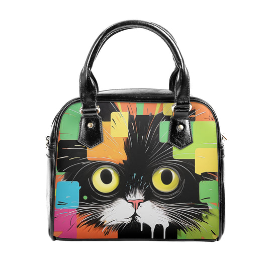 Pop Art Cat 5 Shoulder Handbag