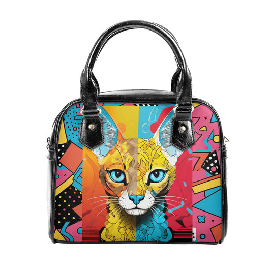 Pop Art Cat Shoulder Handbag - EvoFash 
