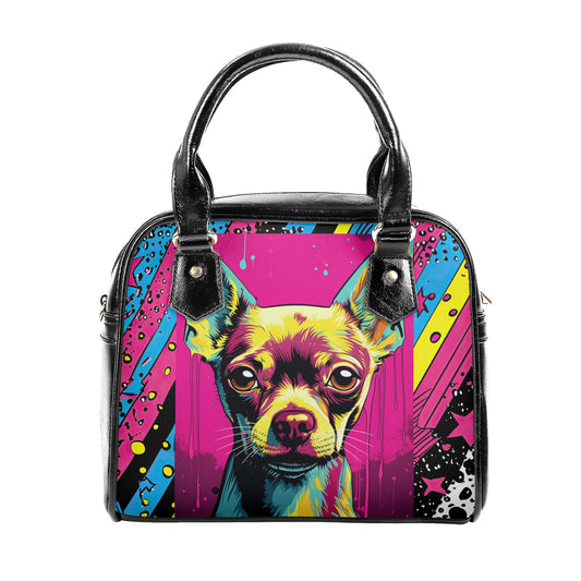 Pop Up Art Chihuahua Shoulder Handbag - EvoFash 