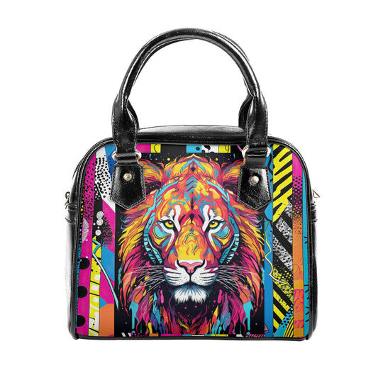 Pop Up Art Lion Shoulder Handbag - EvoFash 
