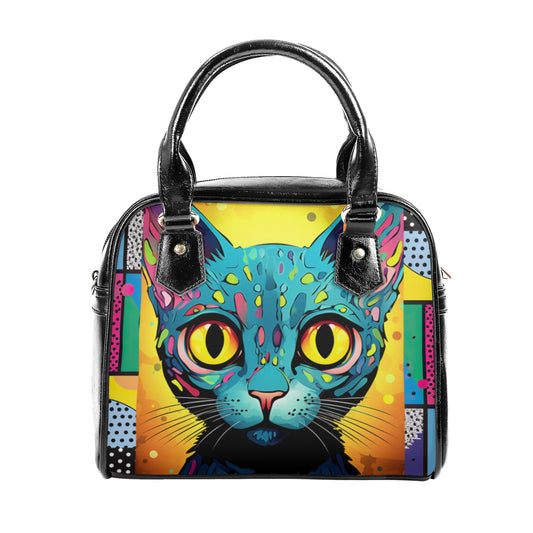 Pop Art Cat 5 Shoulder Handbag - EvoFash 