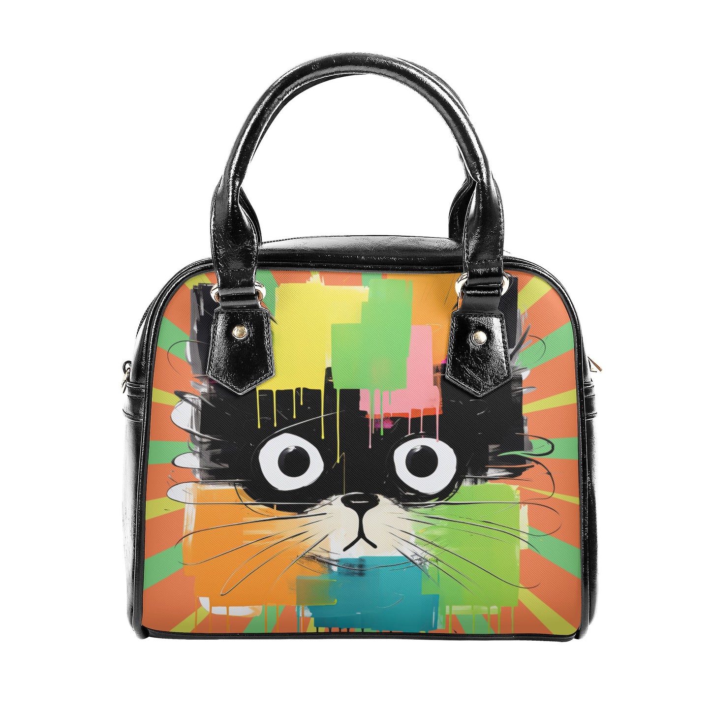 Pop Art Cat 2 Shoulder Handbag - EvoFash 