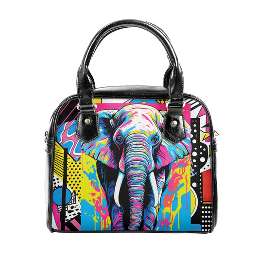 Pop Art Elephant Shoulder Handbag