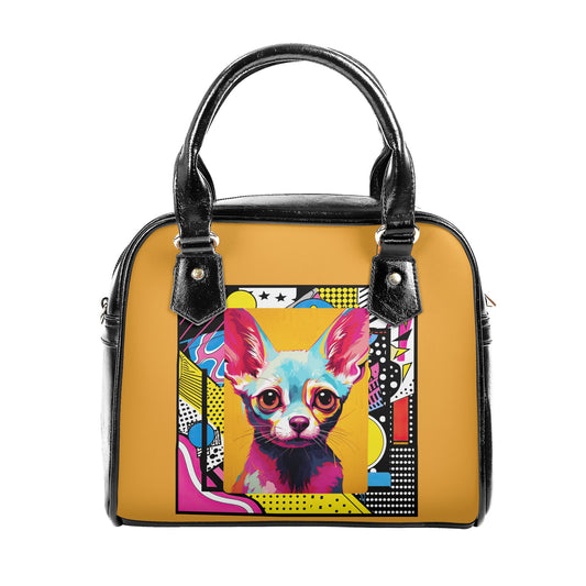 Pop Art Chihuahua Shoulder Handbag