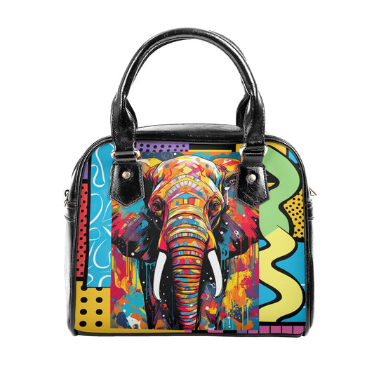 Pop Up Art Elephant Shoulder Handbag - EvoFash 