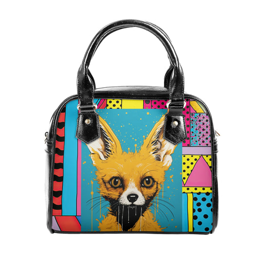 Pop Up Art Fox Shoulder Handbag - EvoFash 