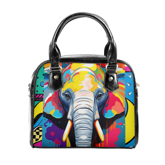 Pop Art Elephant 2 Shoulder Handbag