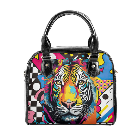 Pop Art Tiger Shoulder Handbag
