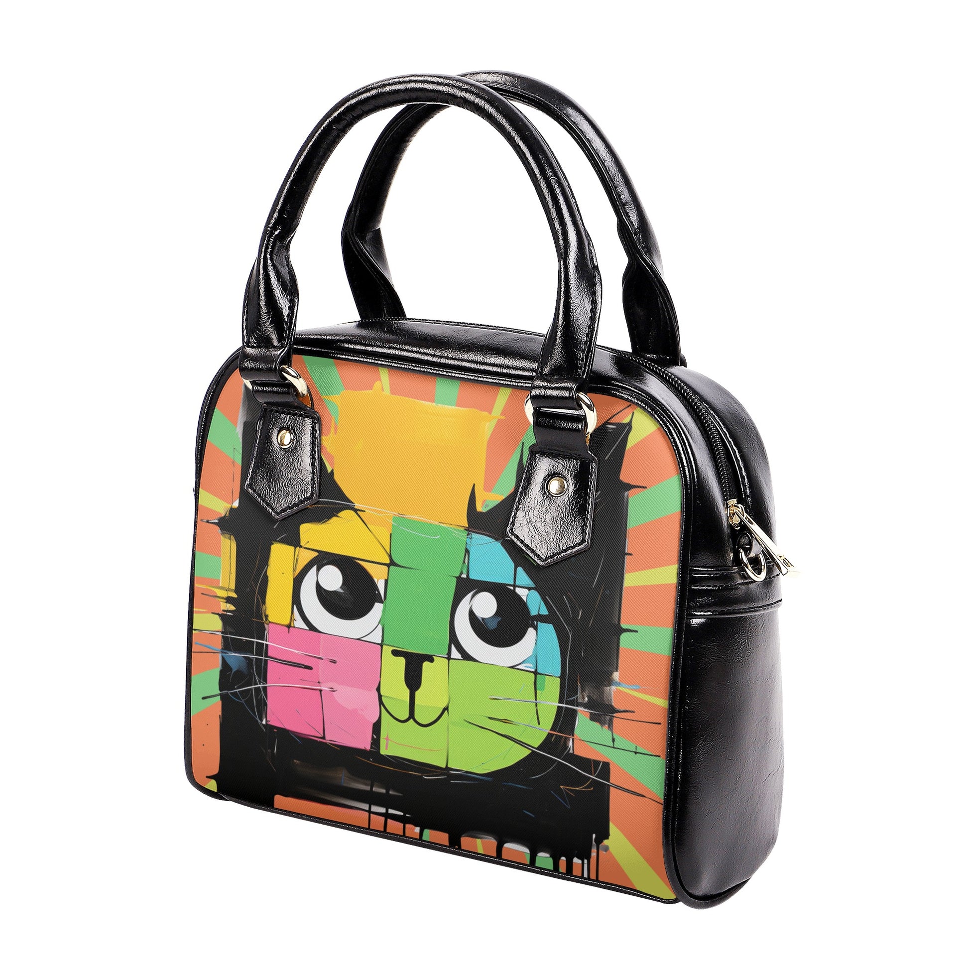 Pop Art Cat 5 Shoulder Handbag - EvoFash 