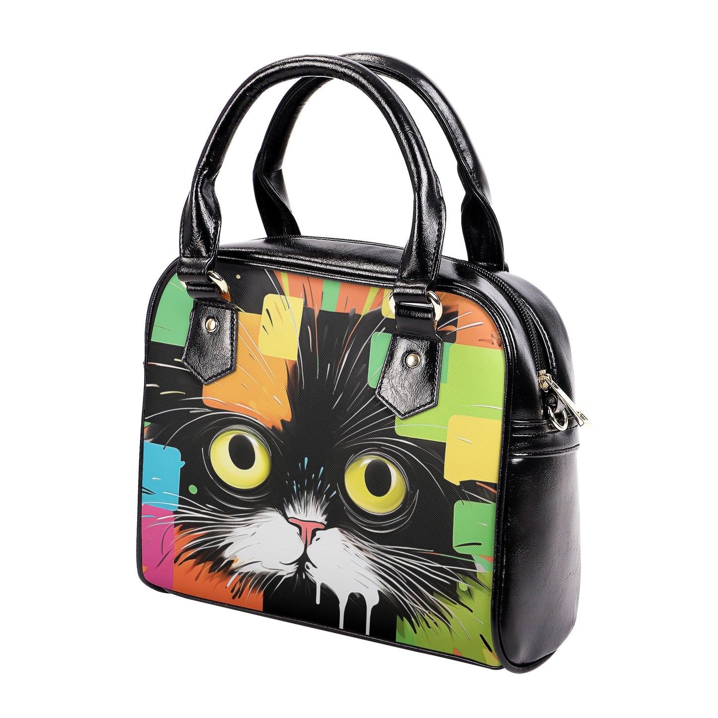 Pop Art Cat 5 Shoulder Handbag - EvoFash 