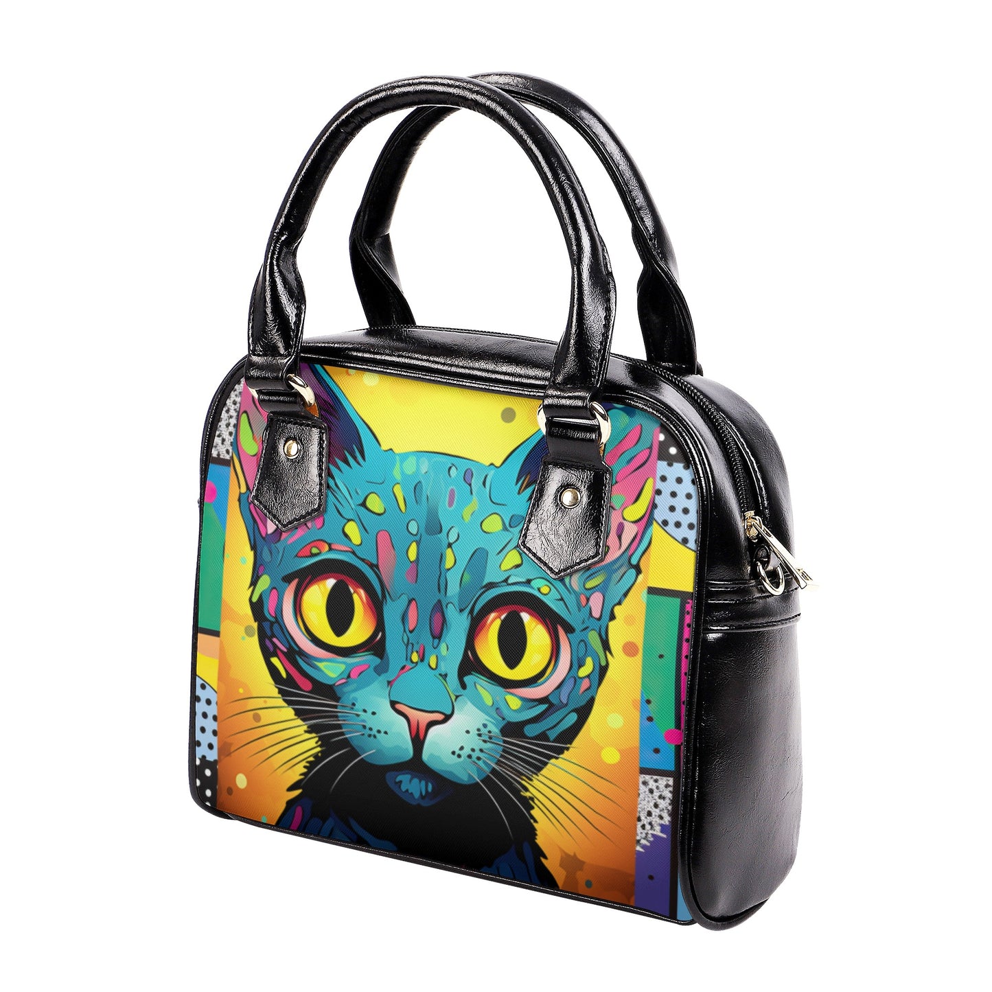 Pop Art Cat 5 Shoulder Handbag - EvoFash 