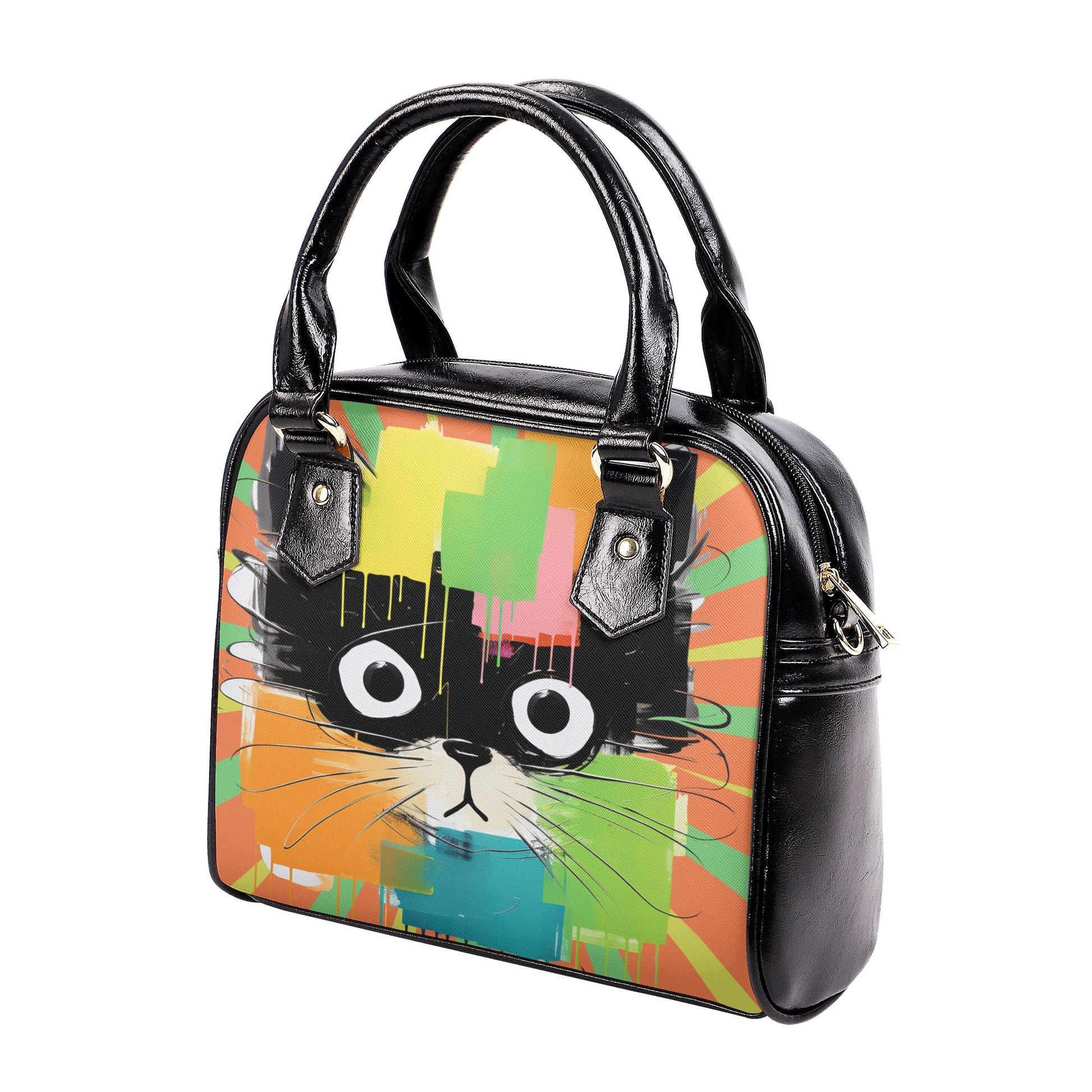 Pop Art Cat 2 Shoulder Handbag - EvoFash 