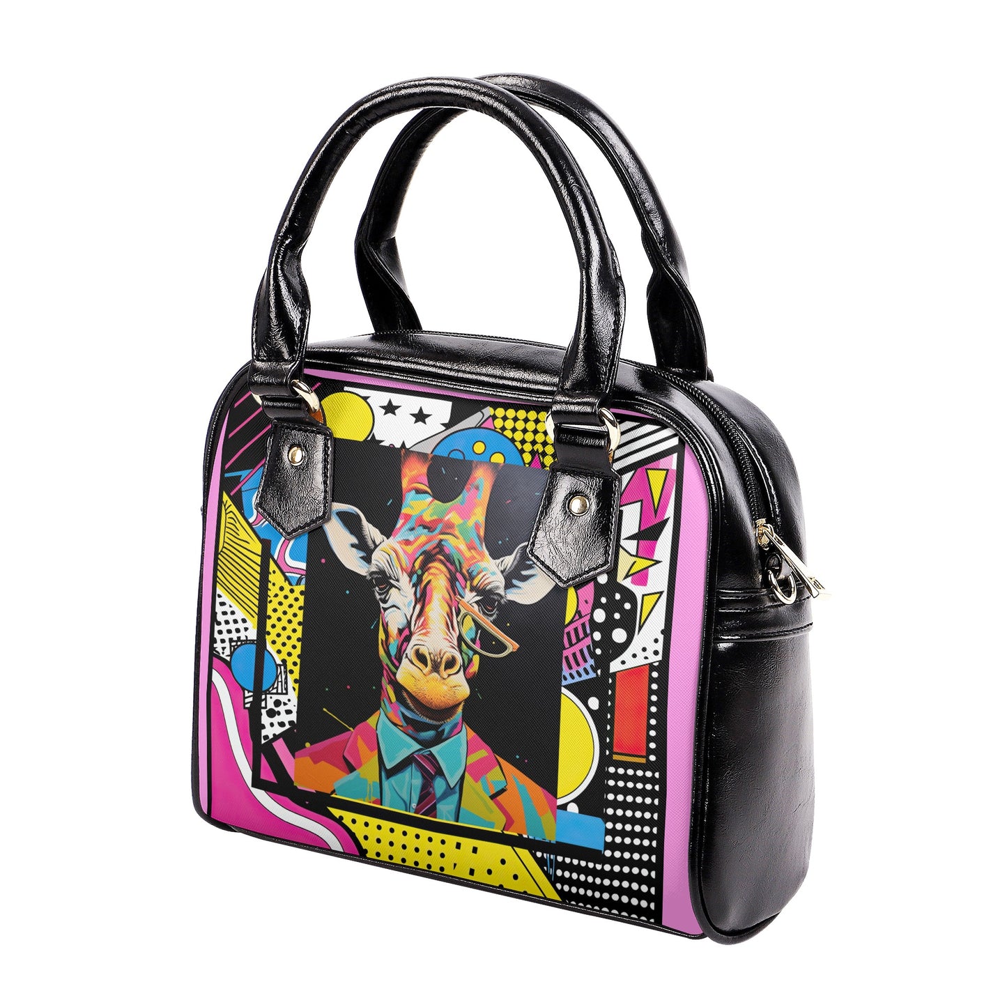 Retro Art Giraffe Shoulder Handbag - EvoFash 