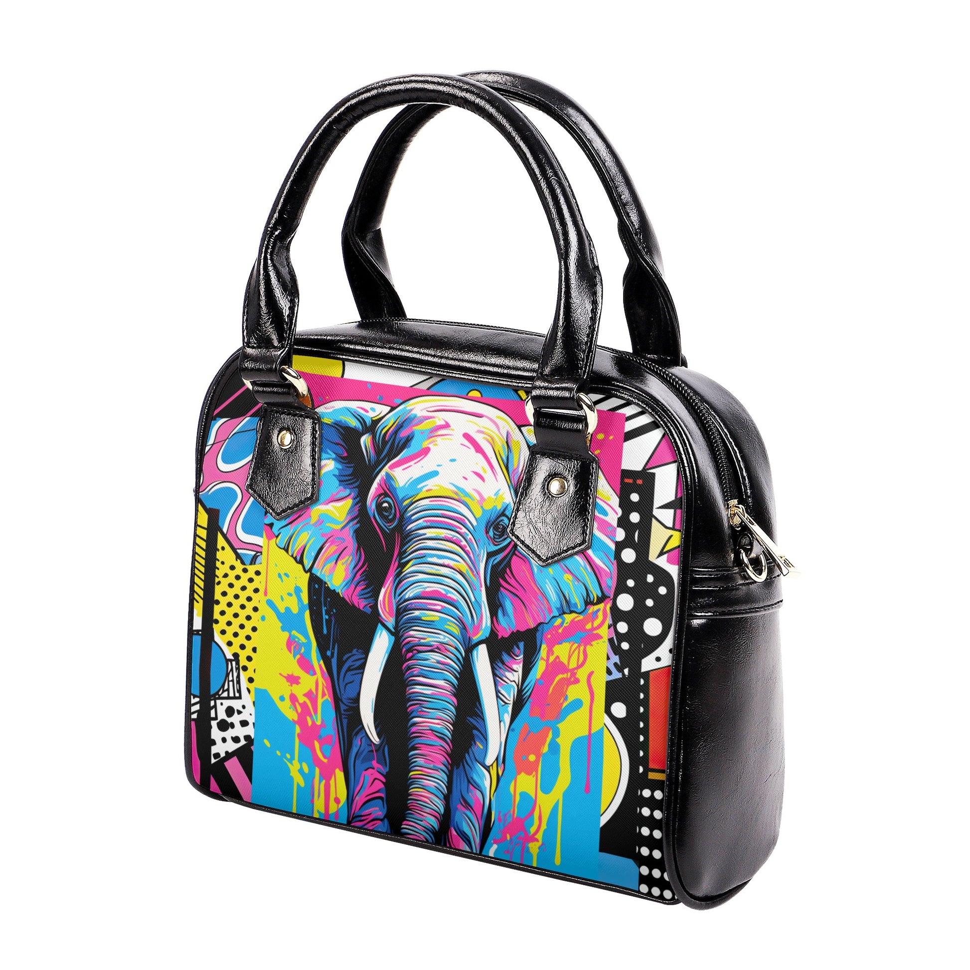 Pop Art Elephant Shoulder Handbag - EvoFash 