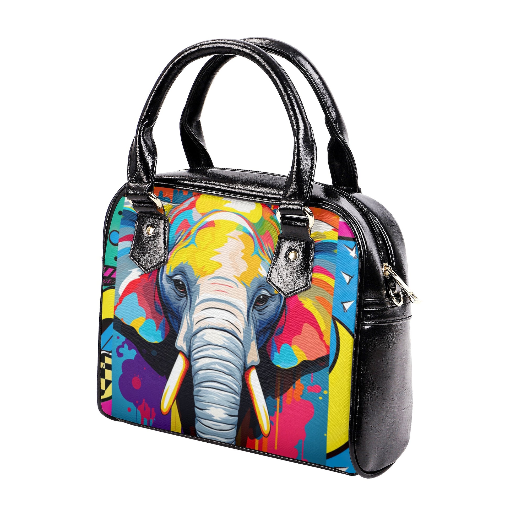 Pop Art Elephant 2 Shoulder Handbag - EvoFash 