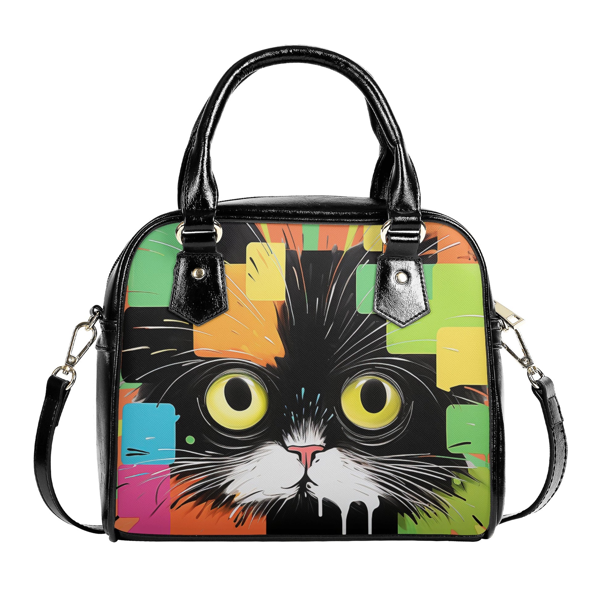 Pop Art Cat 5 Shoulder Handbag - EvoFash 