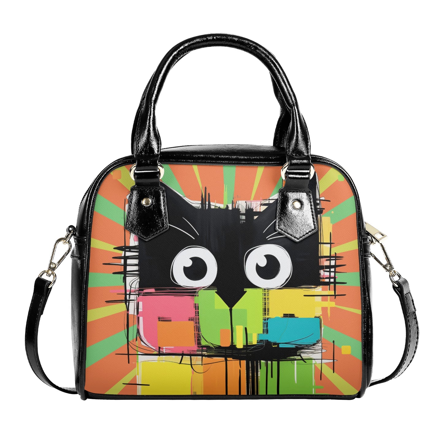 Pop Art Cat 1 Shoulder Handbag - EvoFash 