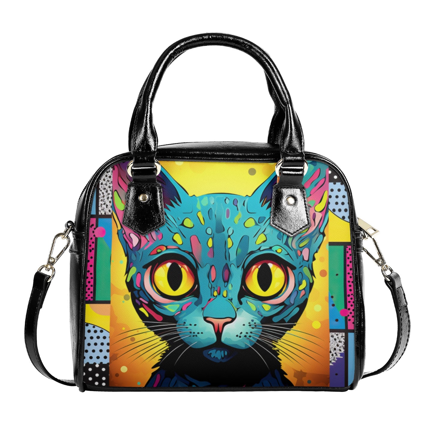 Pop Art Cat 5 Shoulder Handbag - EvoFash 