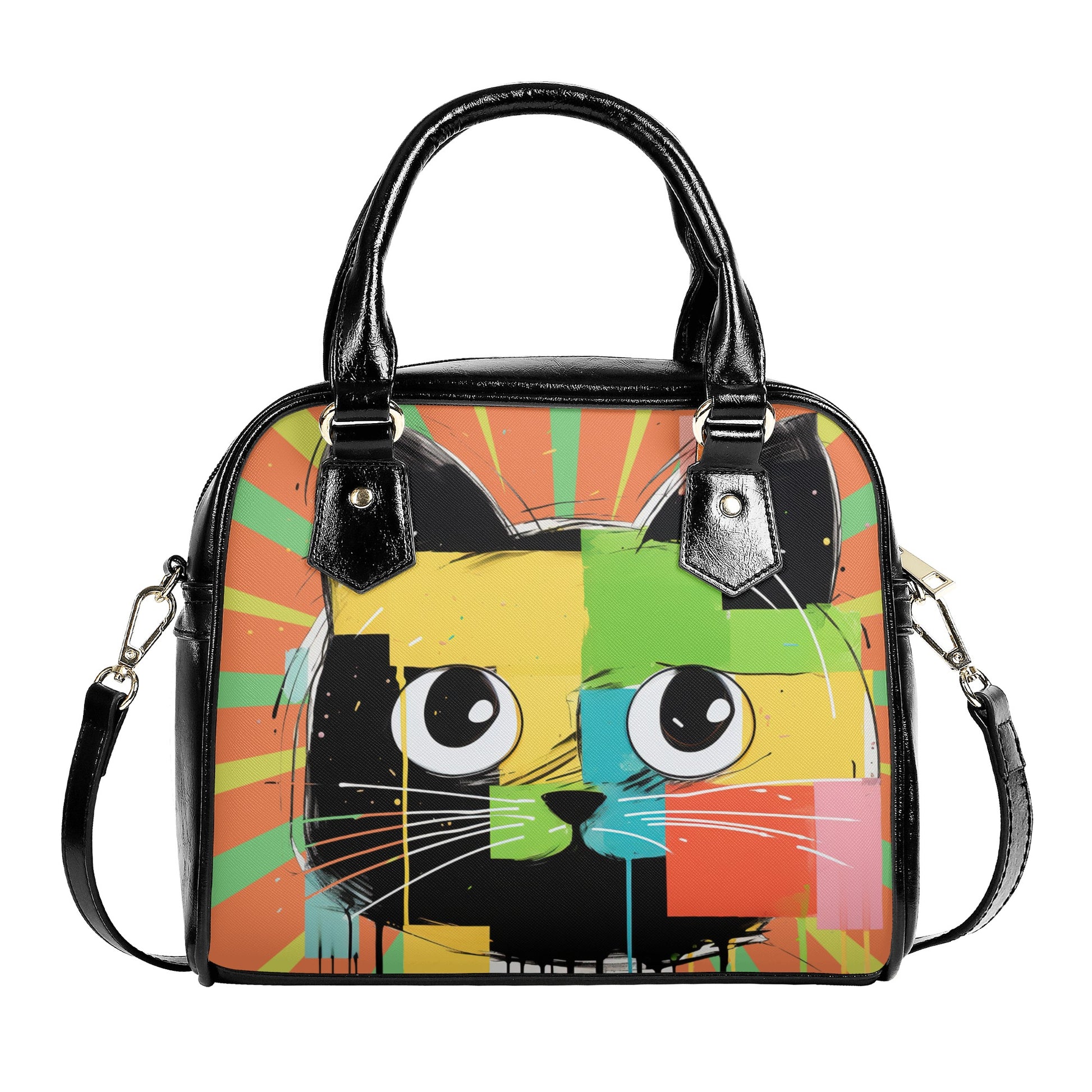 Pop Art Cat 4 Shoulder Handbag - EvoFash 