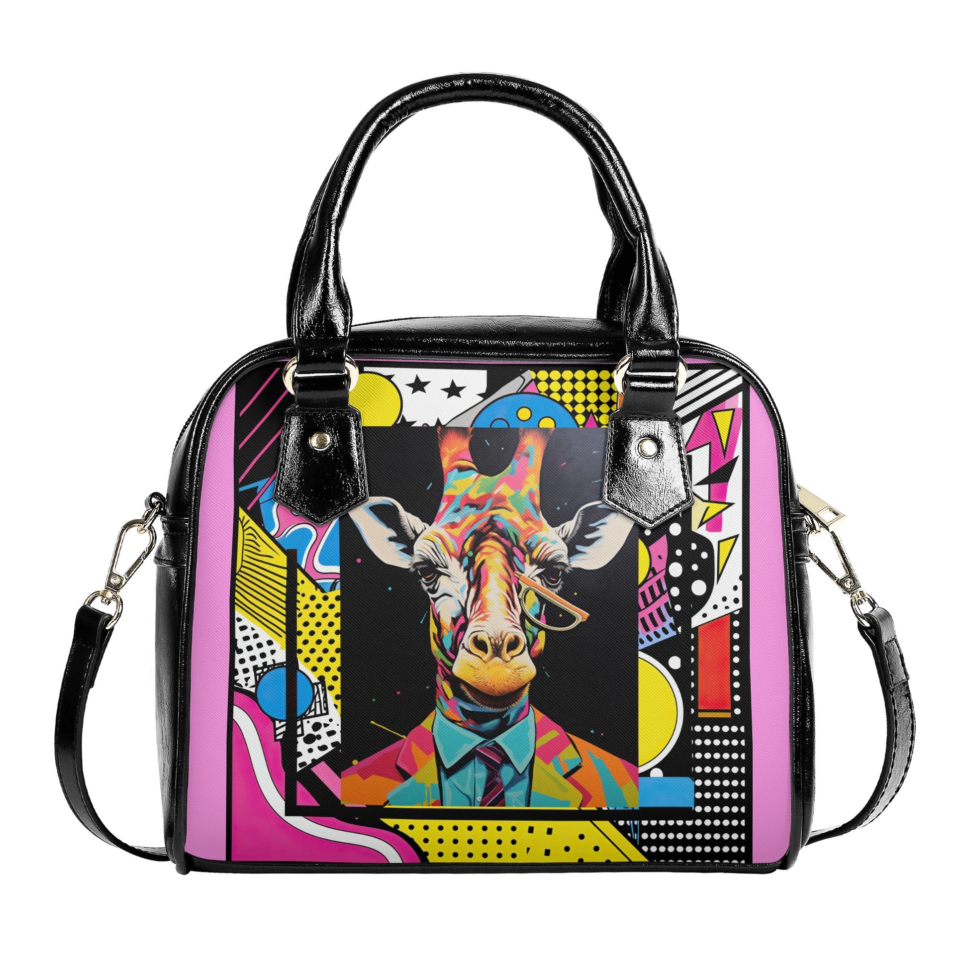 Retro Art Giraffe Shoulder Handbag - EvoFash 