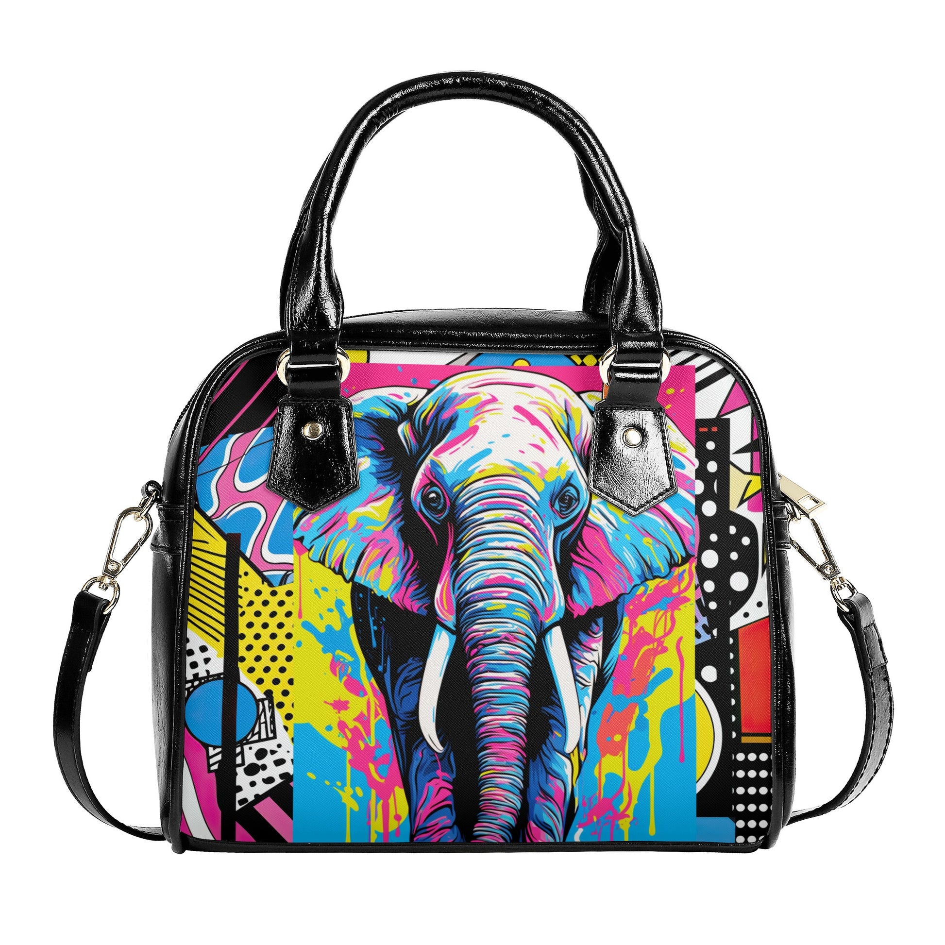 Pop Art Elephant Shoulder Handbag - EvoFash 