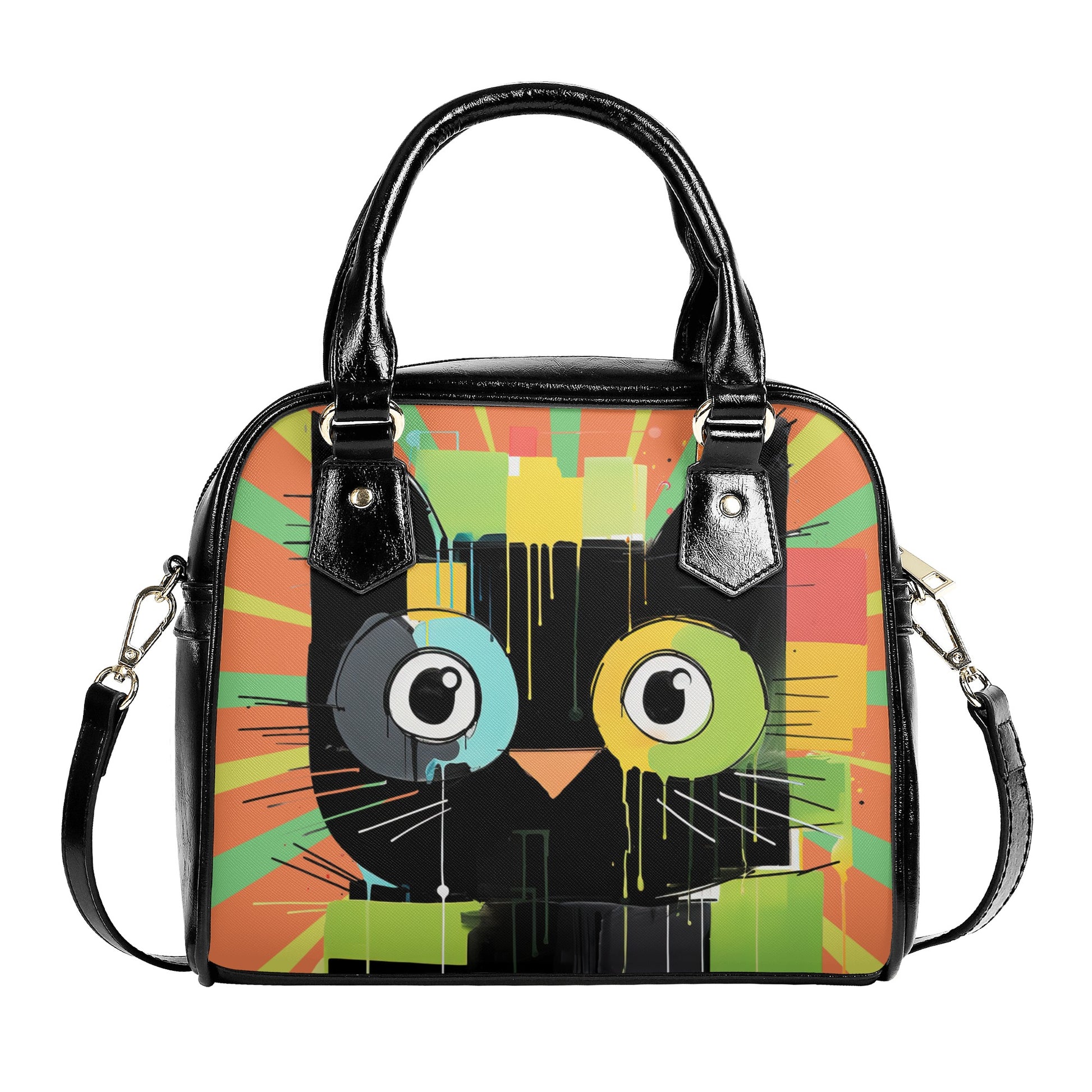 Pop Art CAt 3 Shoulder Handbag - EvoFash 