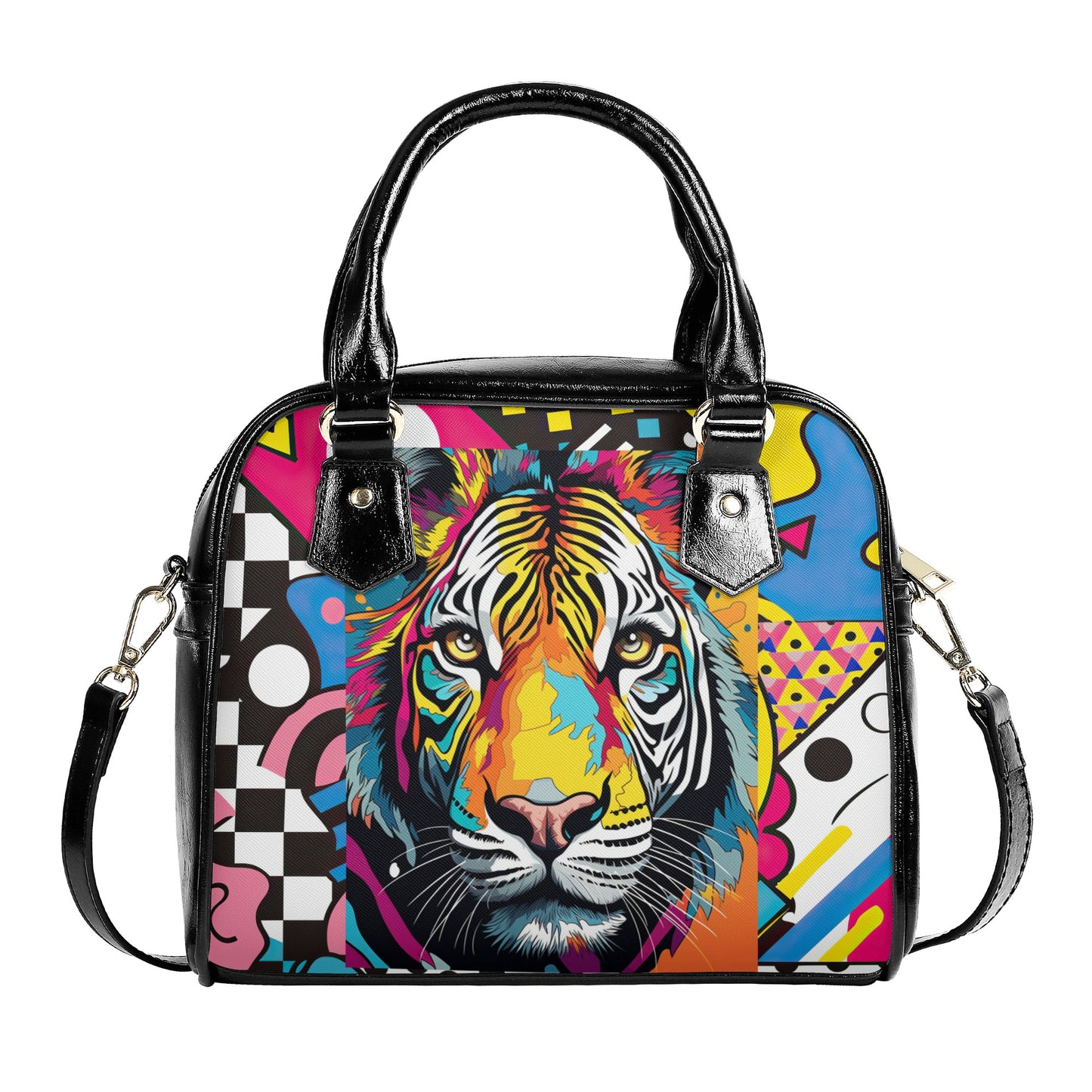 Pop Art Tiger Shoulder Handbag - EvoFash 