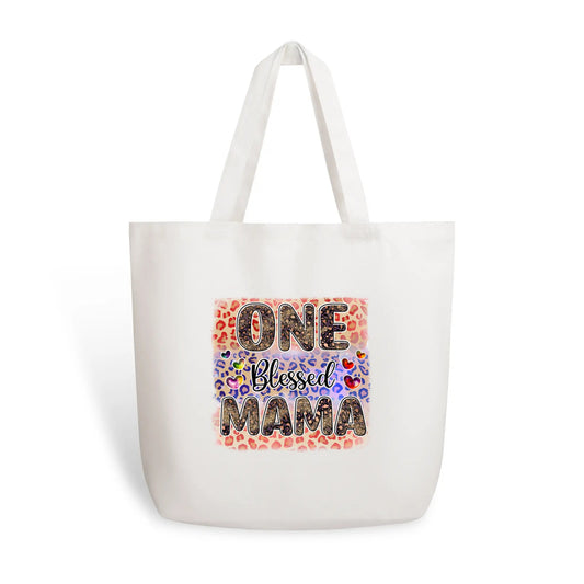 One Blessed Mama Cotton Tote Bag - EvoFash 