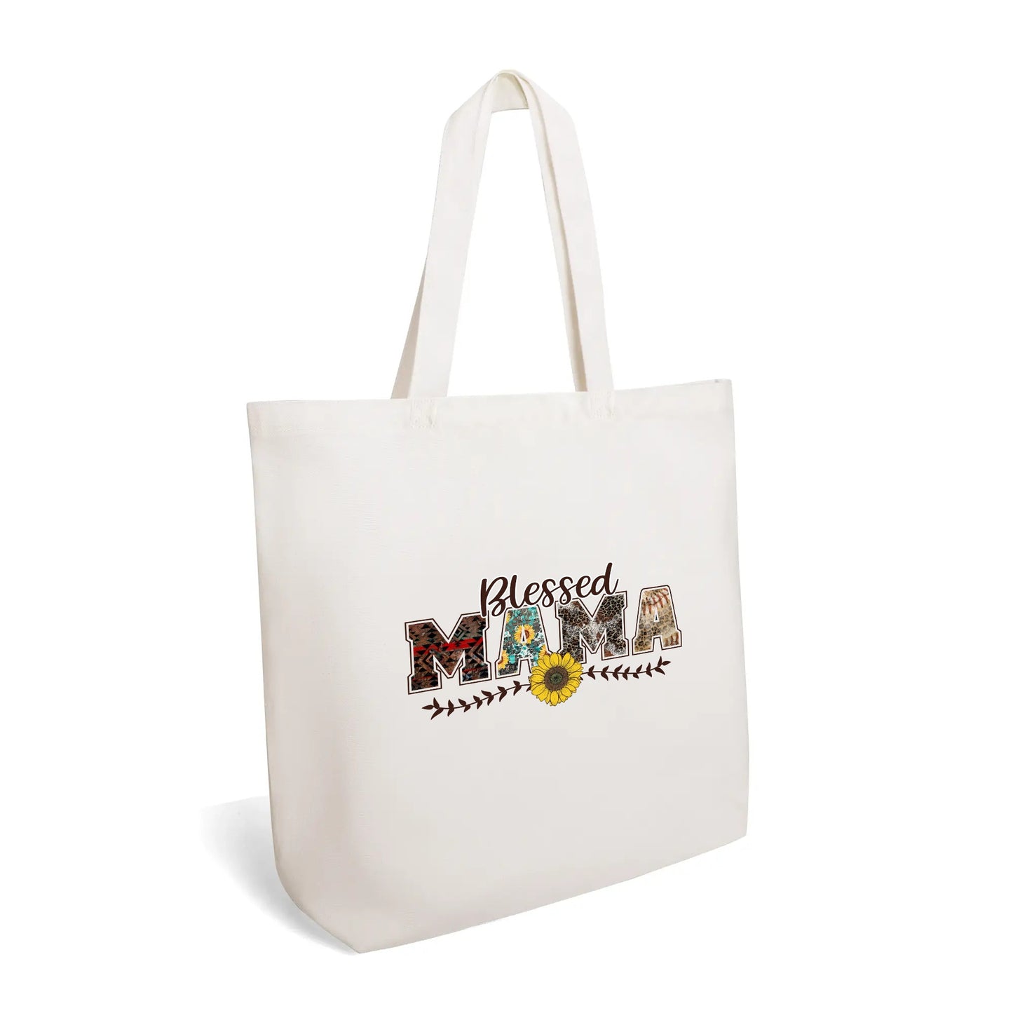 Blessed Mama Cotton Tote Bag