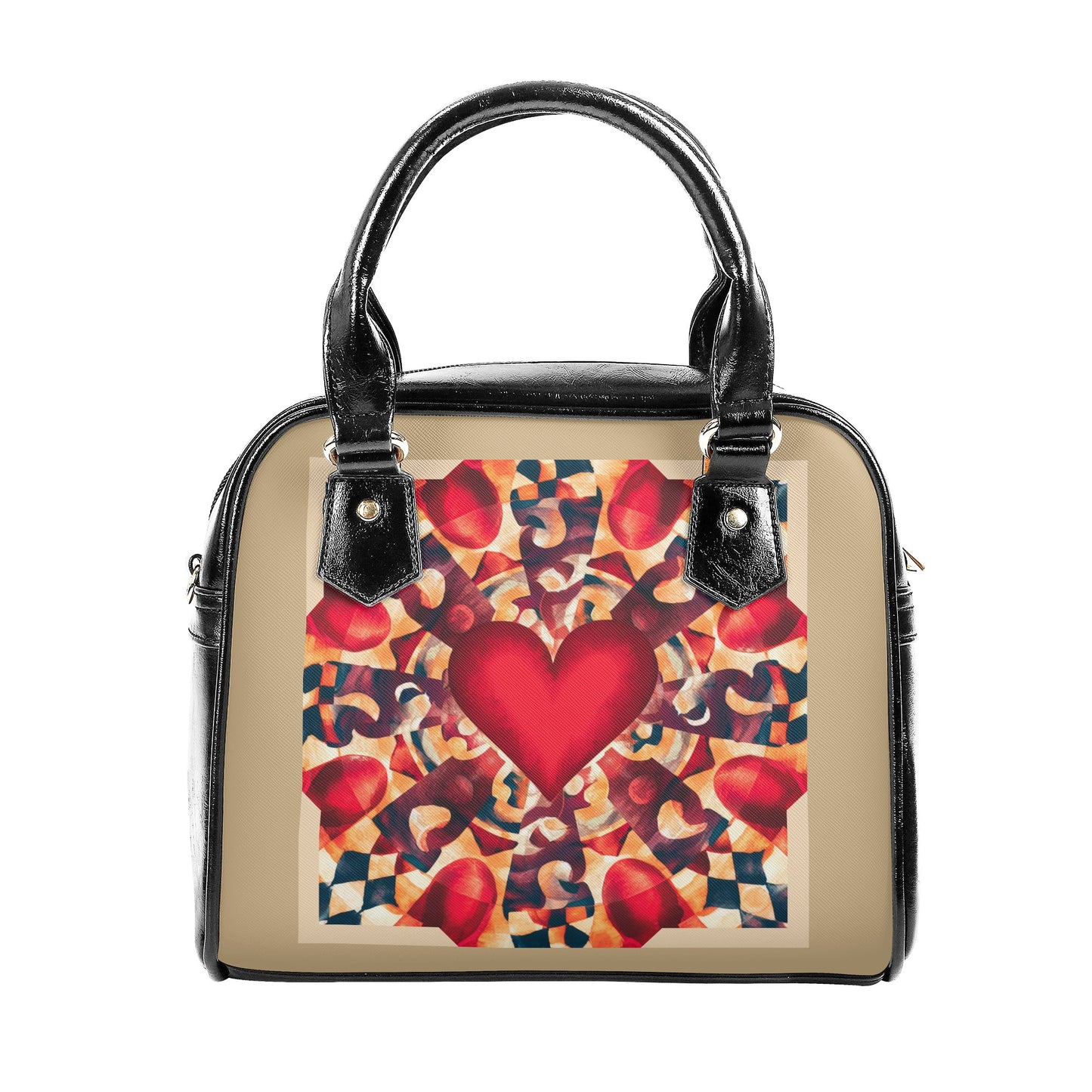 Austism Awareness Heart with Puzzle two La chiquita  Shoulder Handbag