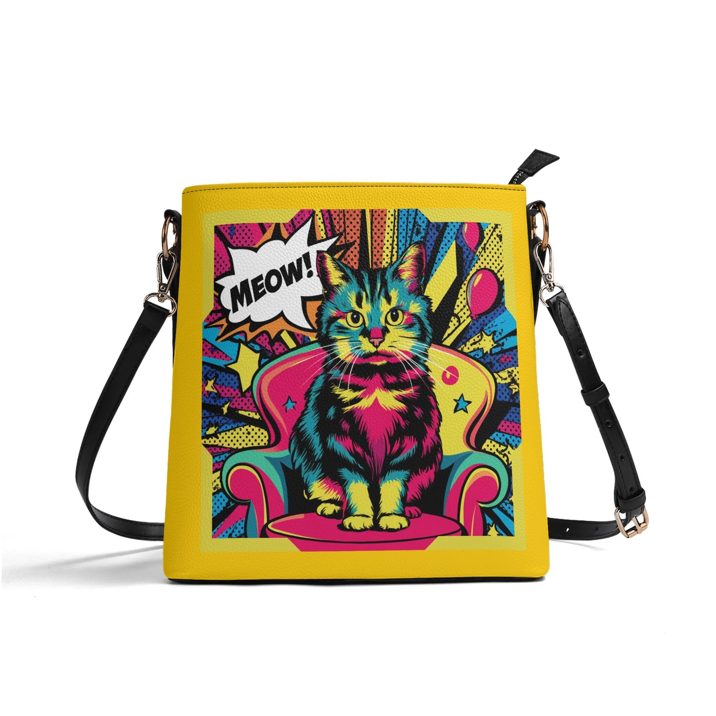 The Retro Cat Women Bucket Bag - EvoFash 