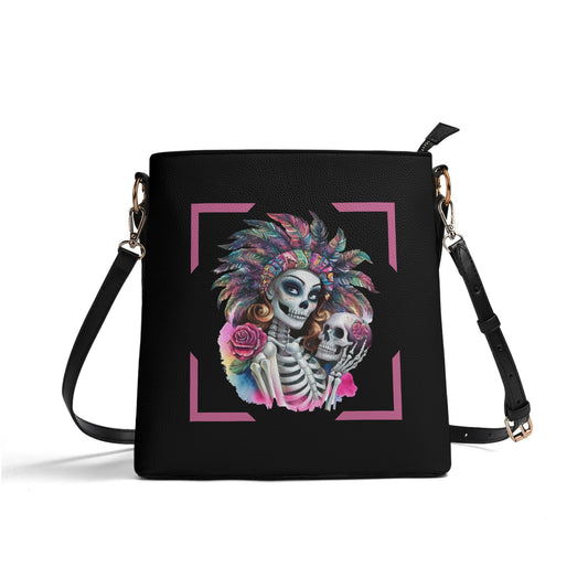 Colorful Skeleton Gothic Style Women Bucket Bag