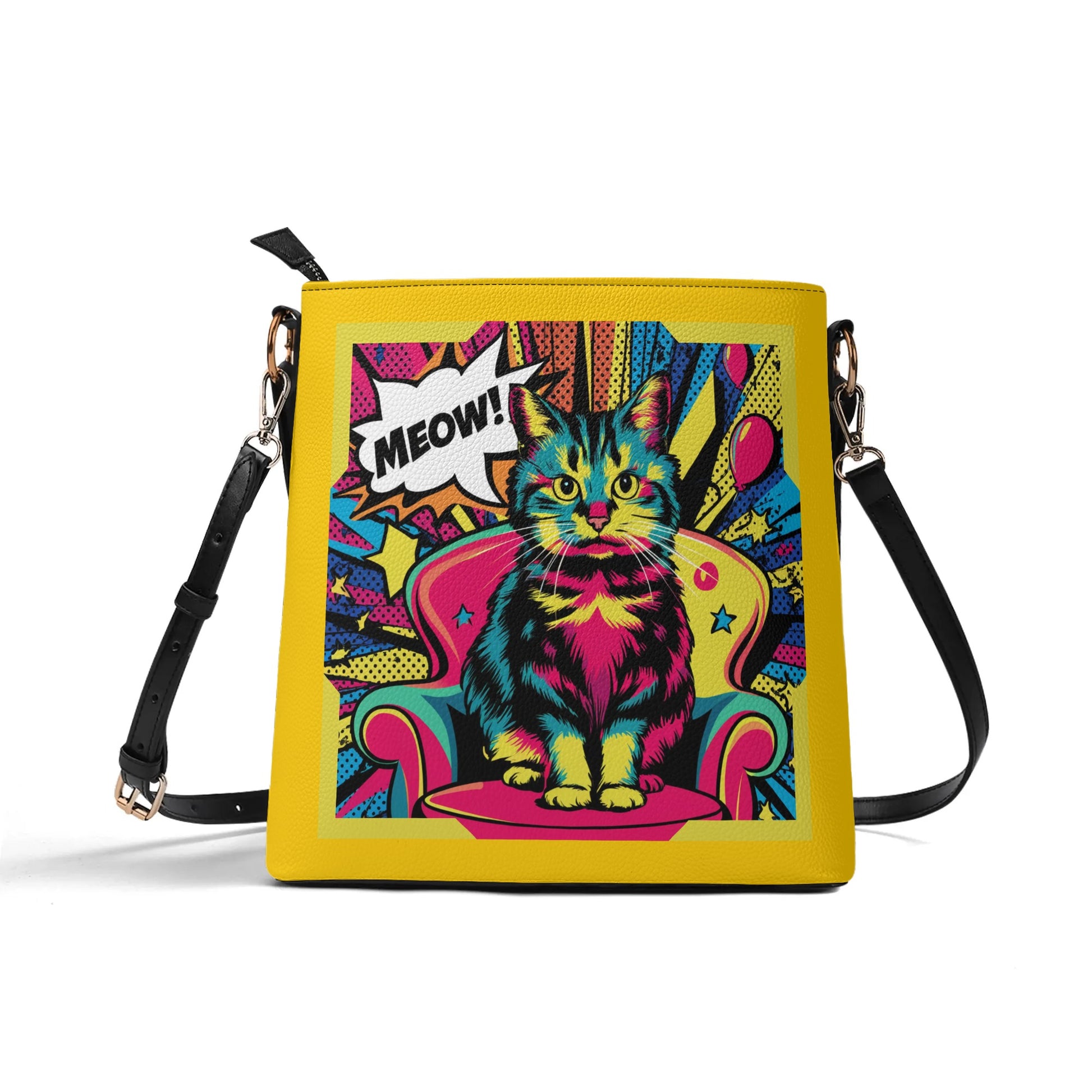 The Retro Cat Women Bucket Bag - EvoFash 