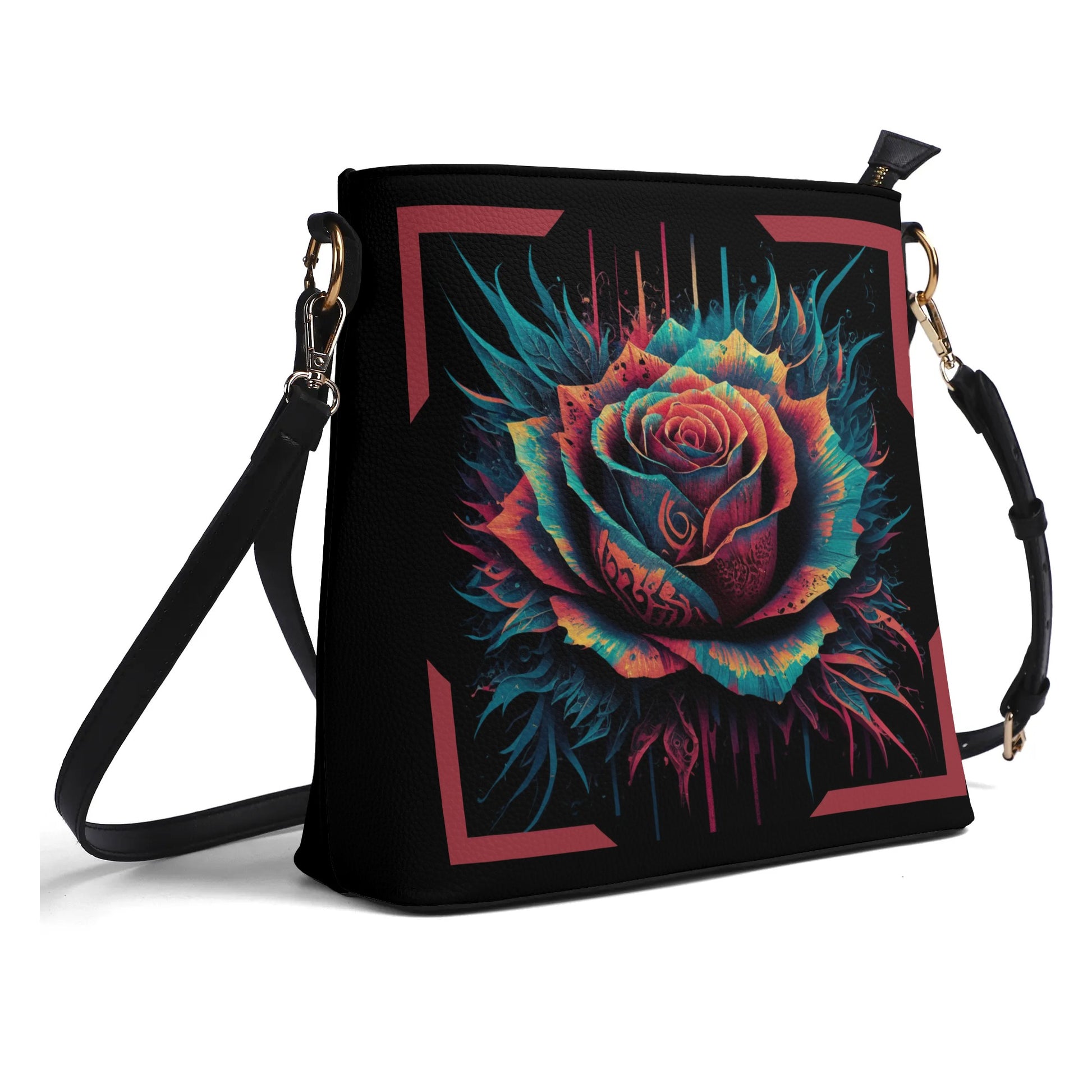 The Tribal Rose Pattern Women Bucket Bag - EvoFash 