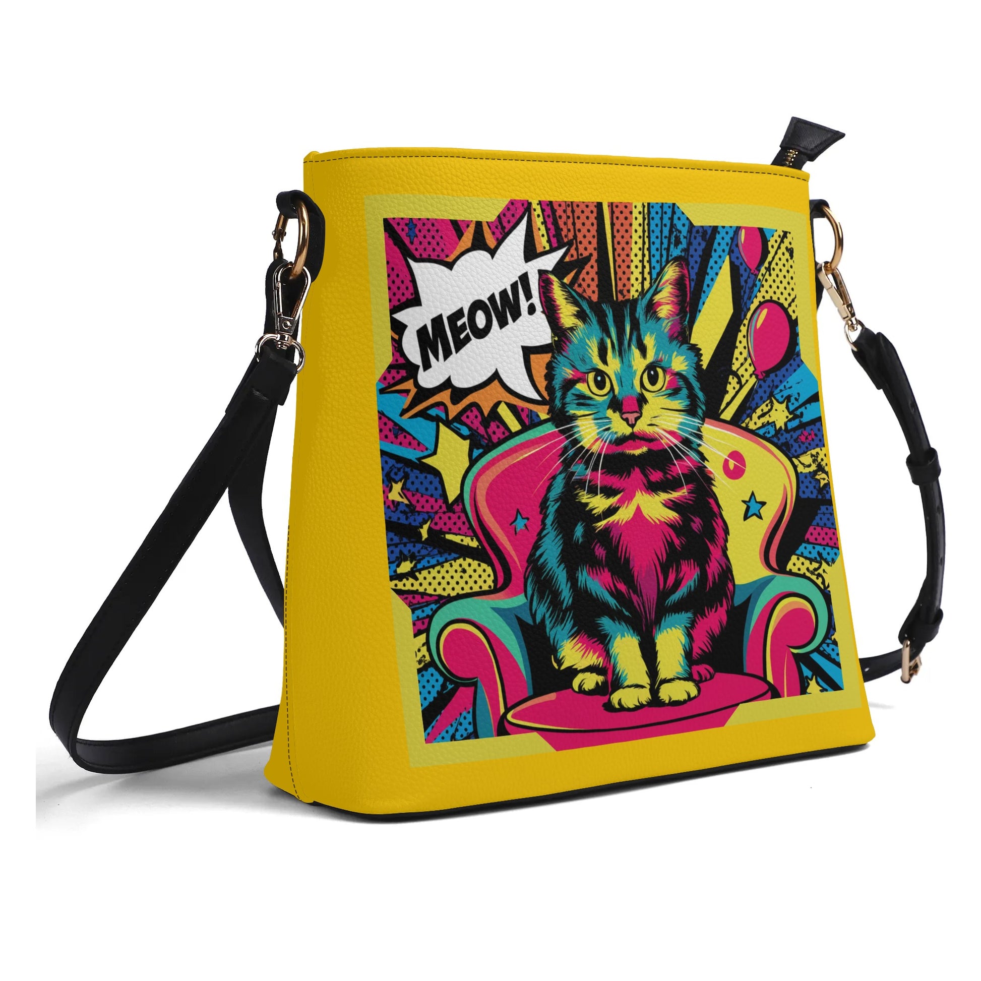 The Retro Cat Women Bucket Bag - EvoFash 