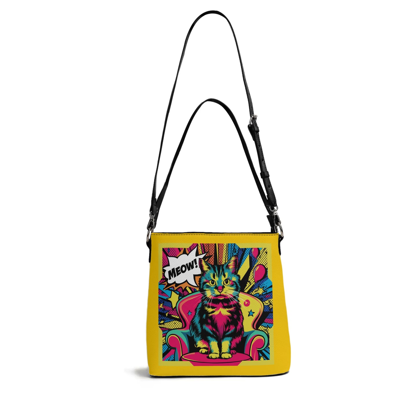 The Retro Cat Women Bucket Bag - EvoFash 