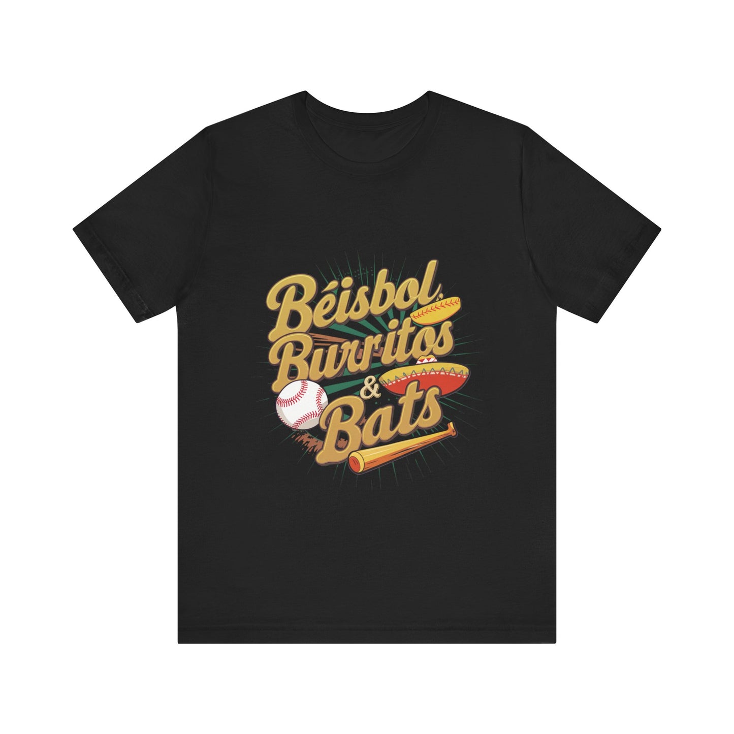 Beisbol Burritos And Bats Jersey Short Sleeve Tee For Men - EvoFash 