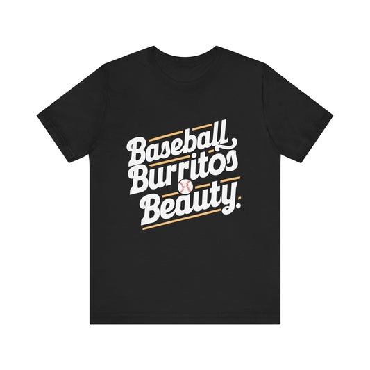 Baseball Burritos Beauty Jersey Short Sleeve Tee For Men - EvoFash 