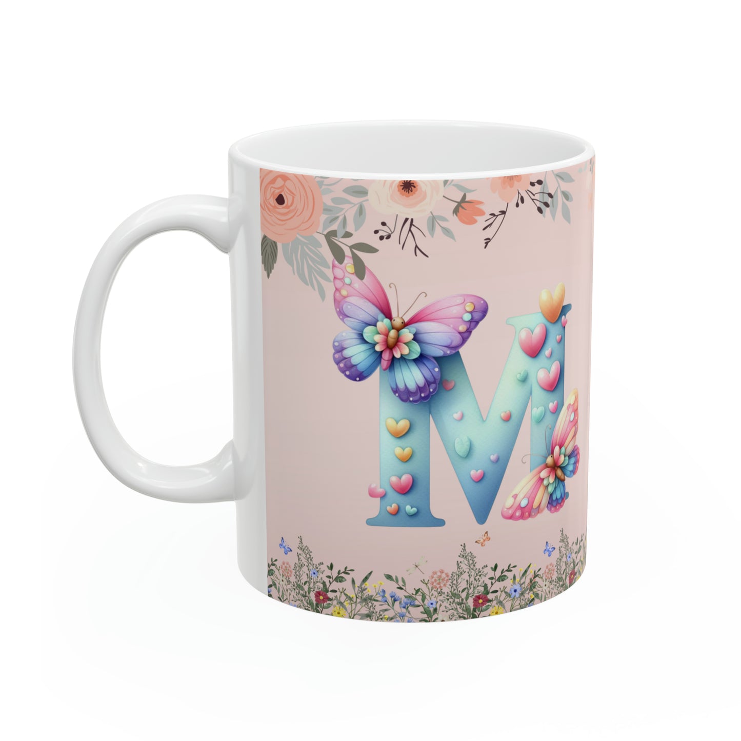 Magical Spring: Marvelous Butterfly Letter M - Spring Mug