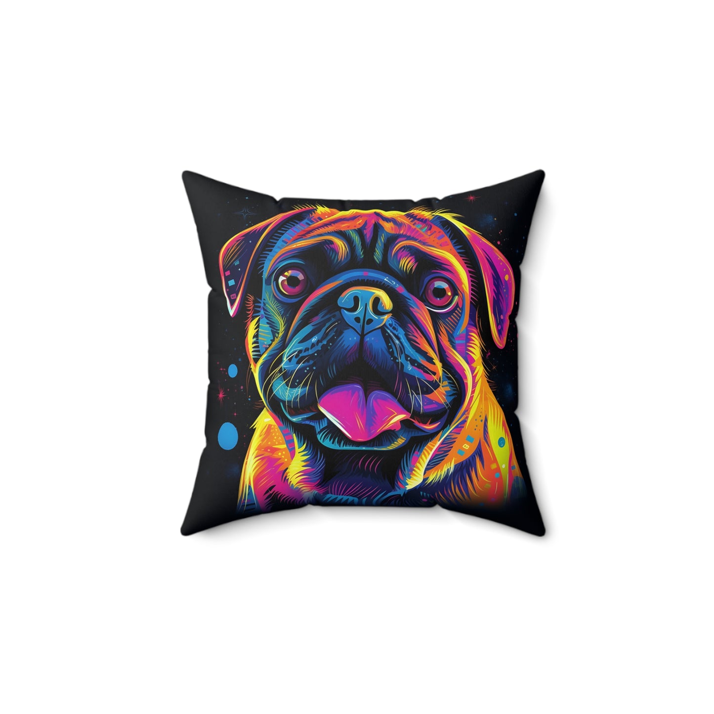 Lola Dog Spun Polyester Square Pillow - EvoFash 