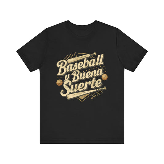 Baseball Buena Suerte Jersey Short Sleeve Tee For Men