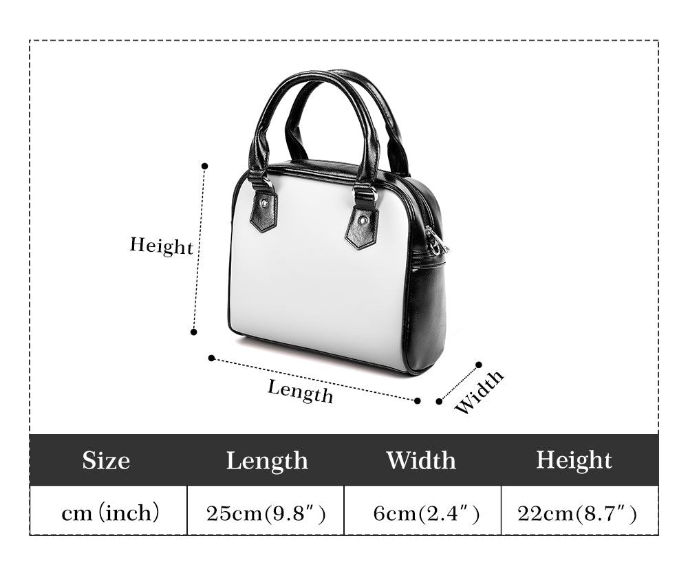 Austism Awareness Heart with Puzzle three La chiquita  Shoulder Handbag