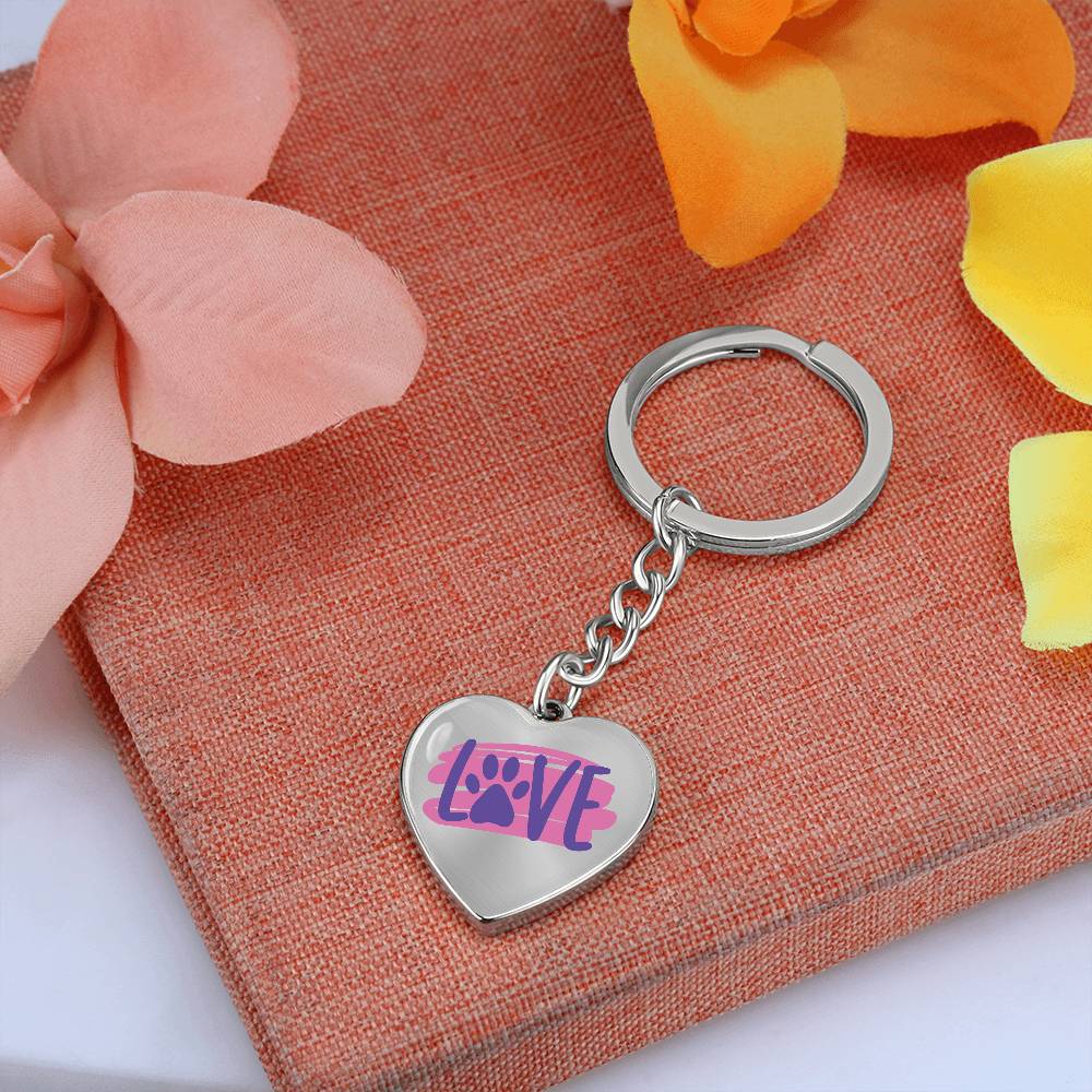 Love Heart with Curb Keychain - EvoFash 