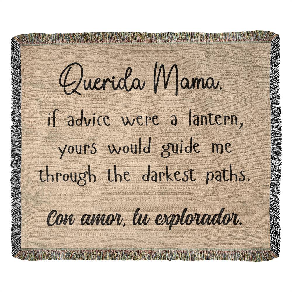 Querida Mama, If Advice were a lantern, Yours would guide me Wooven Blanket - EvoFash 
